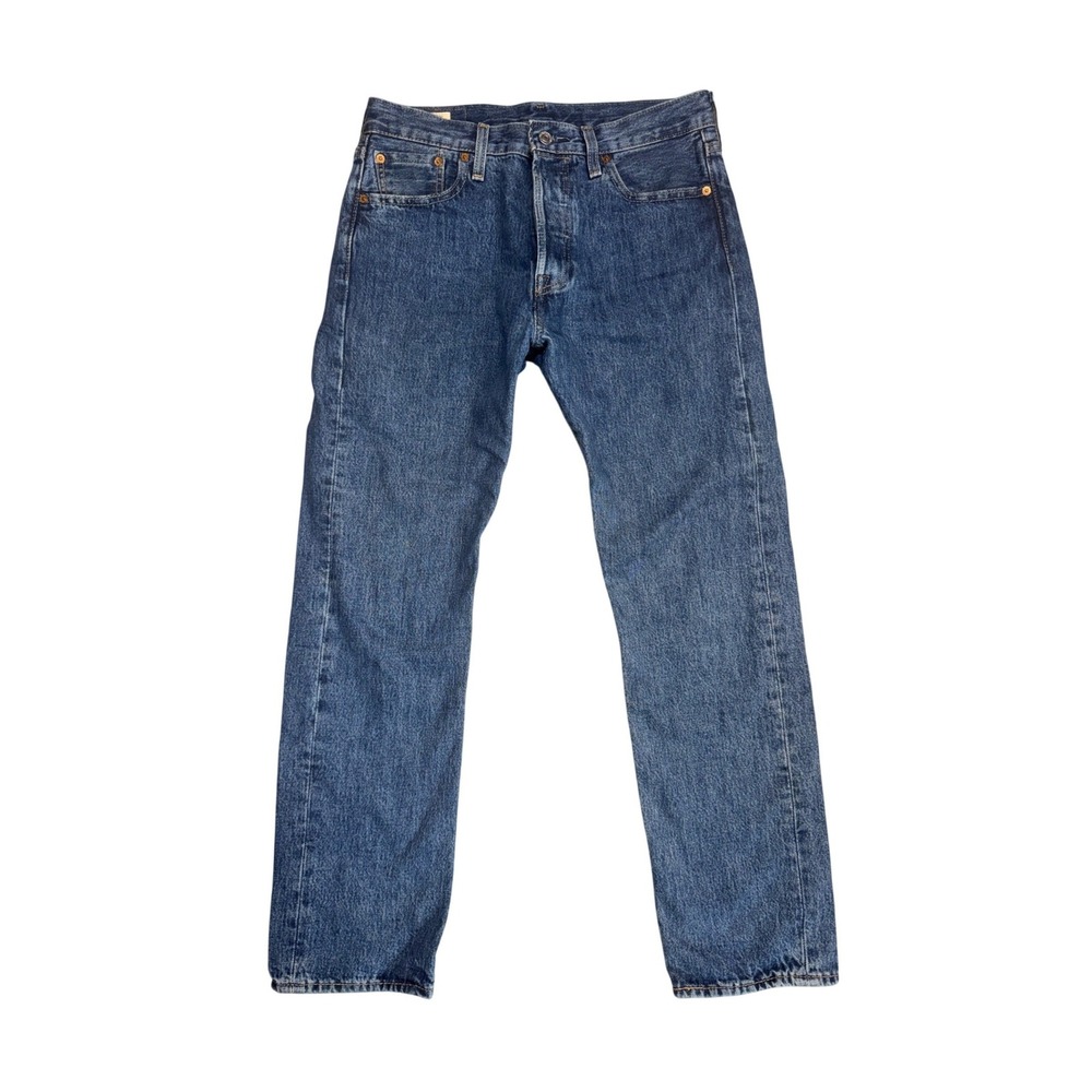 Levis Premium 501 Original Fit Jeans Mens 30x30 Medium Wash Blue 00501-0114